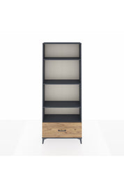 Arges Dolap 4 Raflı Tek Çekmeceli 88x30x221 Antrasit-Çam