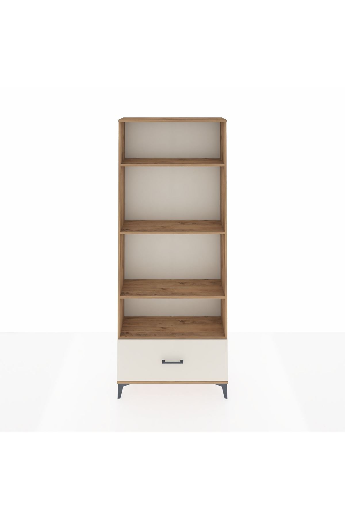 Arges Dolap 4 Raflı Tek Çekmeceli 88x30x221 Çam-Aytaşı