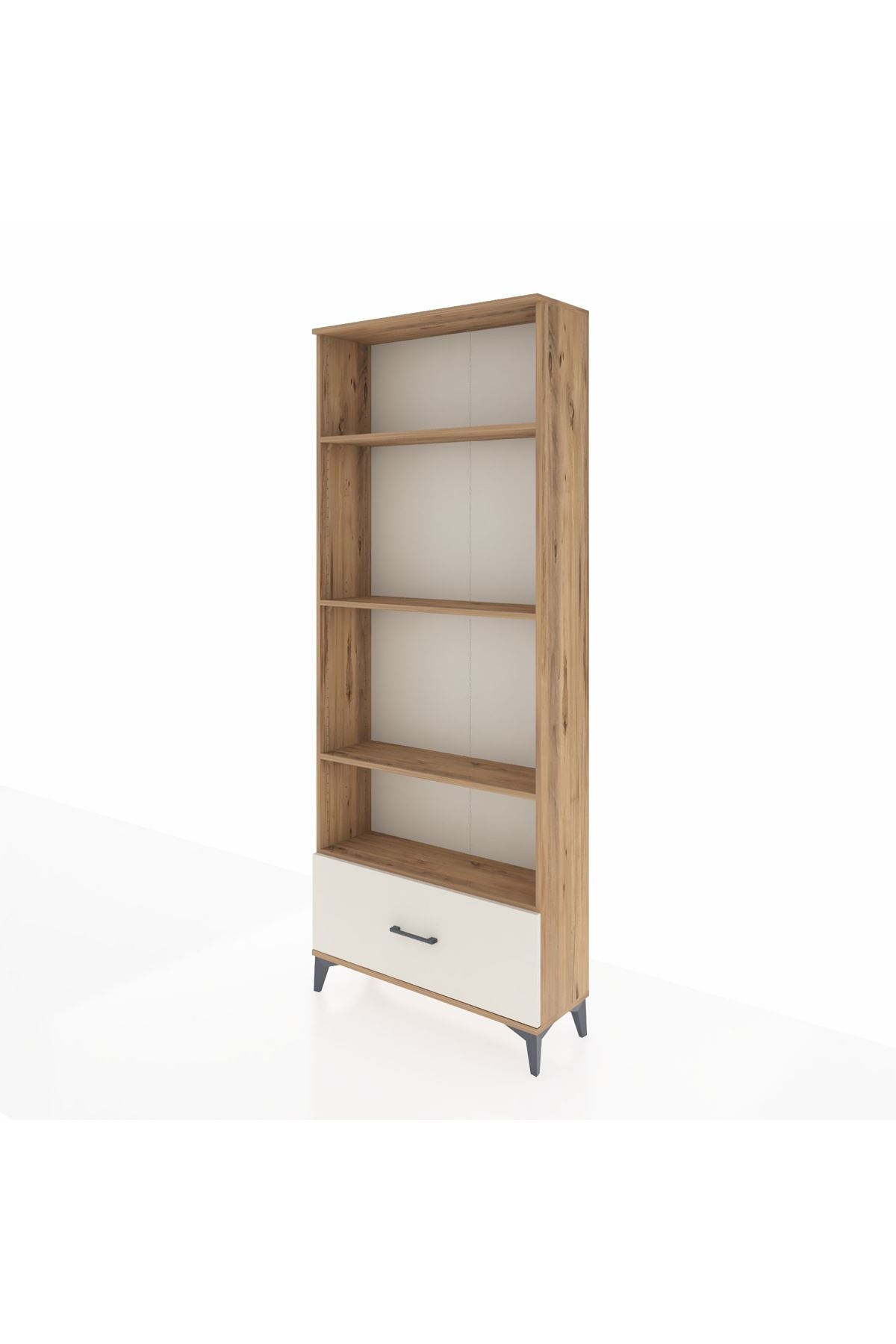 Arges Dolap 4 Raflı Tek Çekmeceli 88x30x221 Çam-Aytaşı