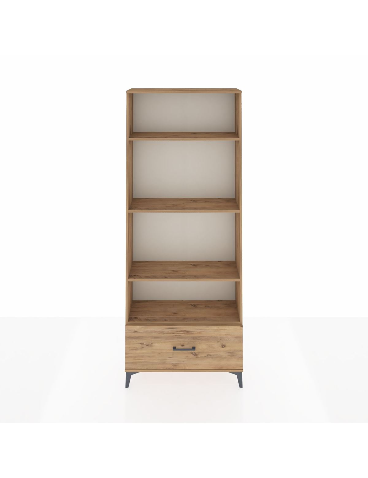 Arges Dolap 4 Raflı Tek Çekmeceli 88x30x221 Çam-Çam