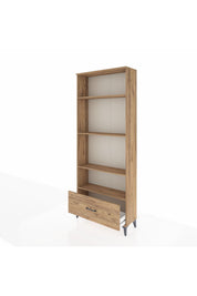 Arges Dolap 4 Raflı Tek Çekmeceli 88x30x221 Çam-Çam