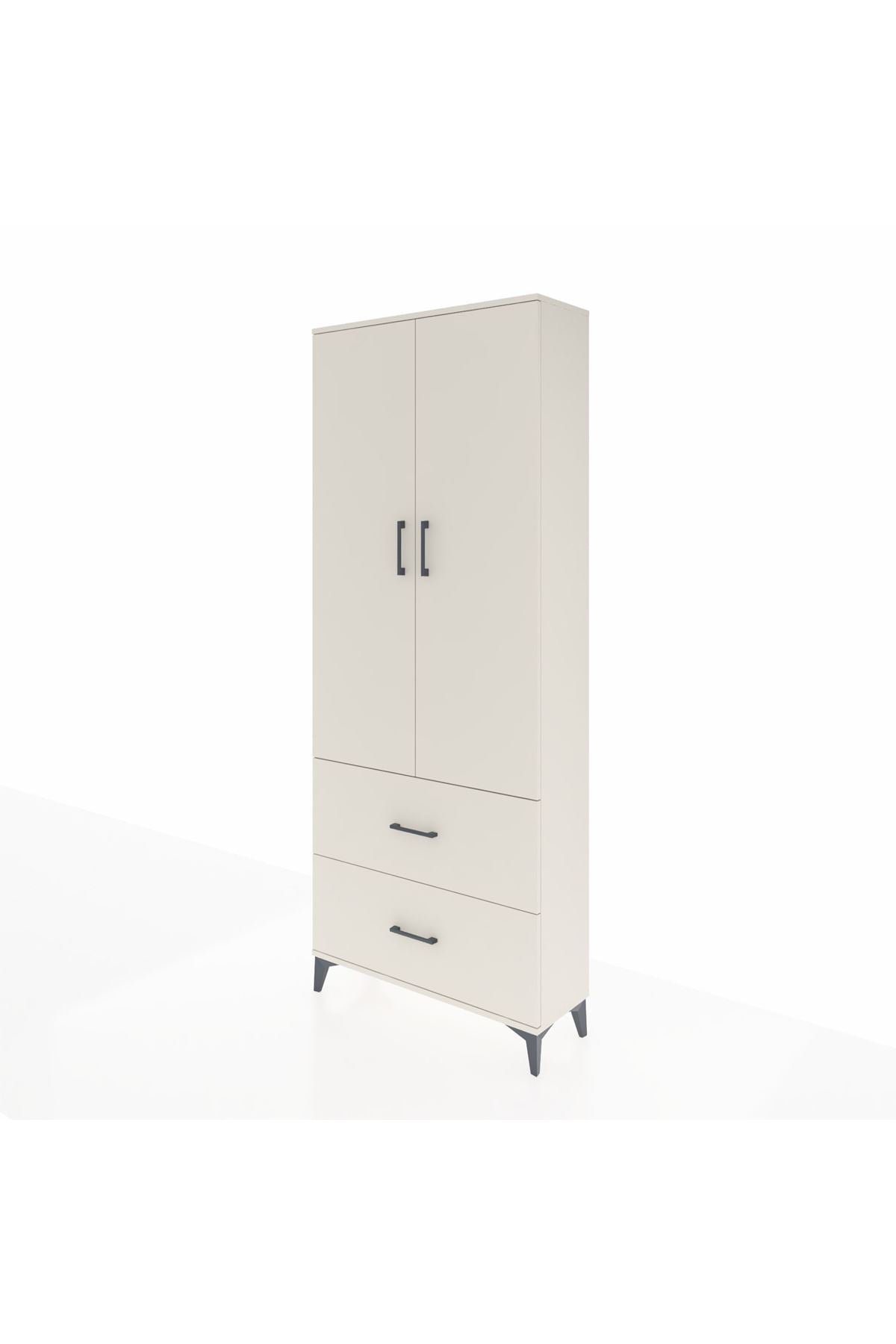 Arges Dolap 2 Raflı 2 Çekmeceli Tek Askılı 88x30x221 Aytaşı-Aytaşı