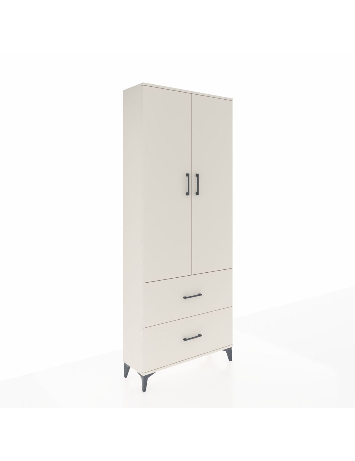 Arges Dolap 2 Raflı 2 Çekmeceli Tek Askılı 88x30x221 Aytaşı-Aytaşı