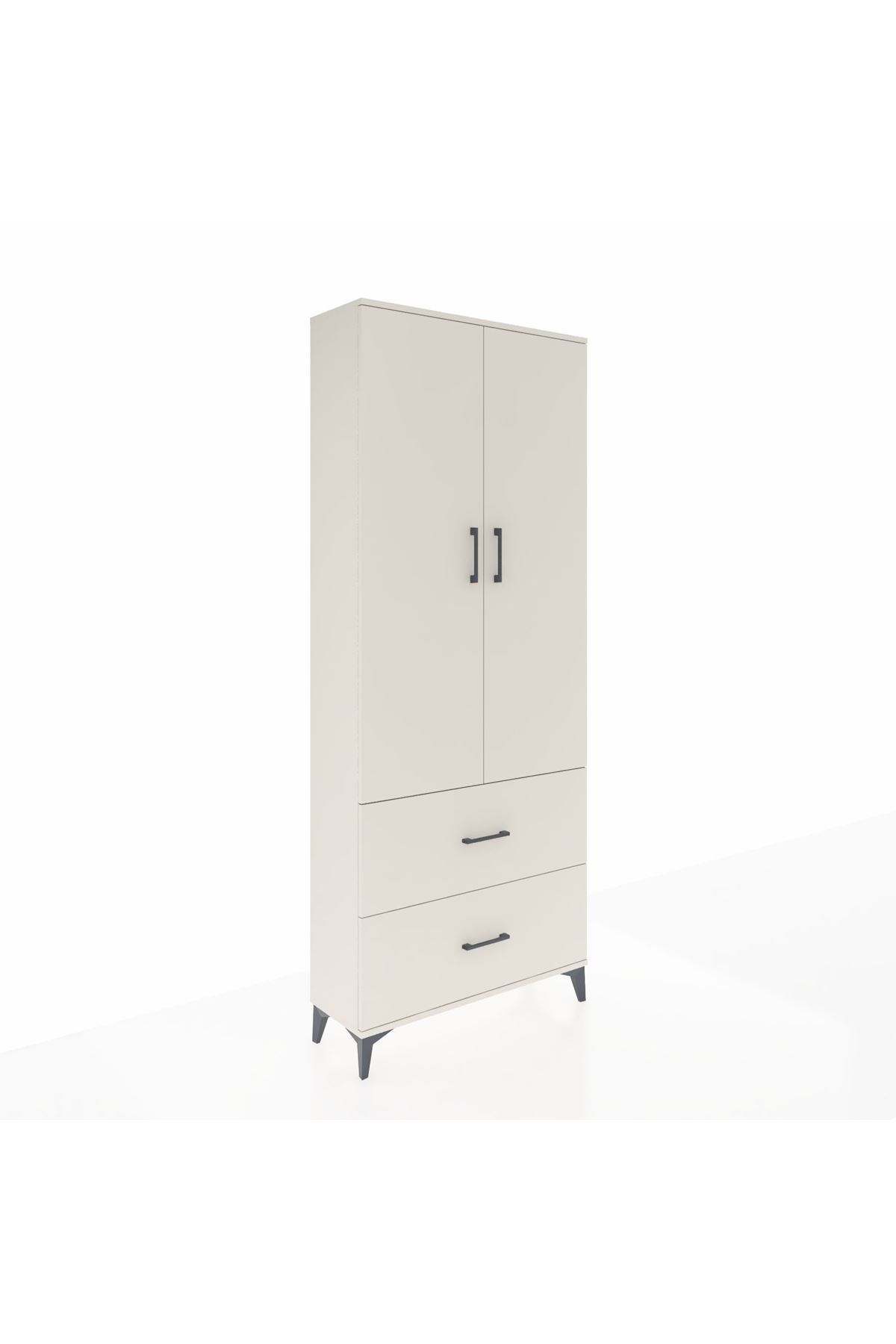 Arges Dolap 2 Raflı 2 Çekmeceli Tek Askılı 88x30x221 Aytaşı-Aytaşı