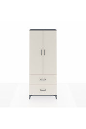 Arges Dolap 2 Raflı 2 Çekmeceli Tek Askılı 88x30x221 Antrasit-Aytaşı