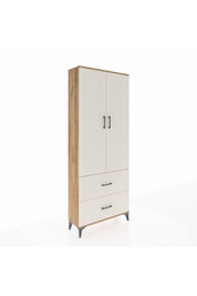 Arges Dolap 2 Raflı 2 Çekmeceli Tek Askılı 88x30x221 Çam-Aytaşı