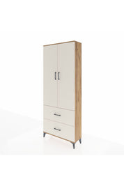 Arges Dolap 2 Raflı 2 Çekmeceli Tek Askılı 88x30x221 Çam-Aytaşı