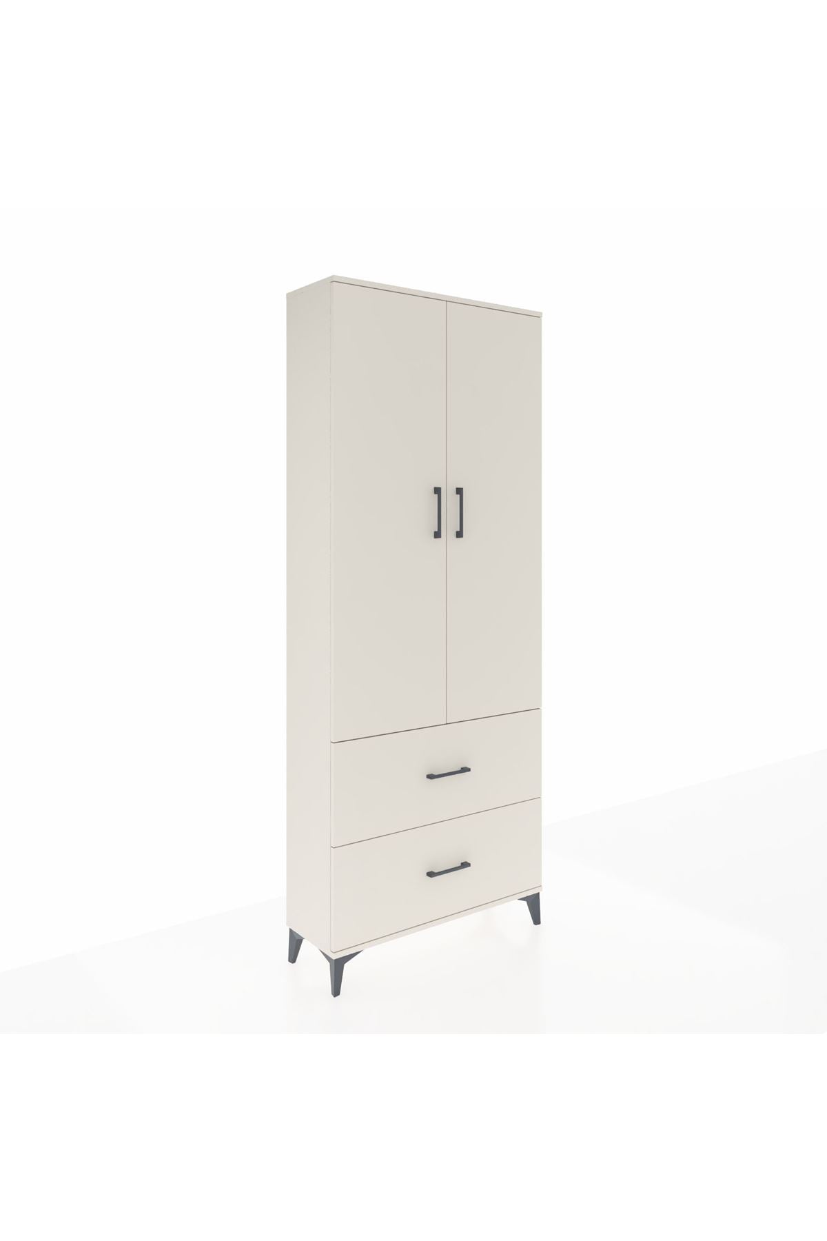 Arges Dolap 3 Raflı 2 Çekmeceli 2 Kapaklı 88x30x221 Aytaşı-Aytaşı