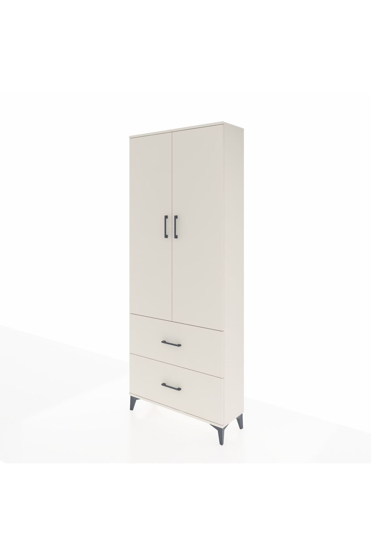 Arges Dolap 3 Raflı 2 Çekmeceli 2 Kapaklı 88x30x221 Aytaşı-Aytaşı