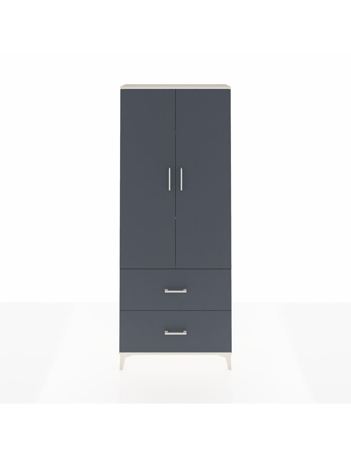 Arges Dolap 3 Raflı 2 Çekmeceli 2 Kapaklı 88x30x221 Aytaşı-Antrasit