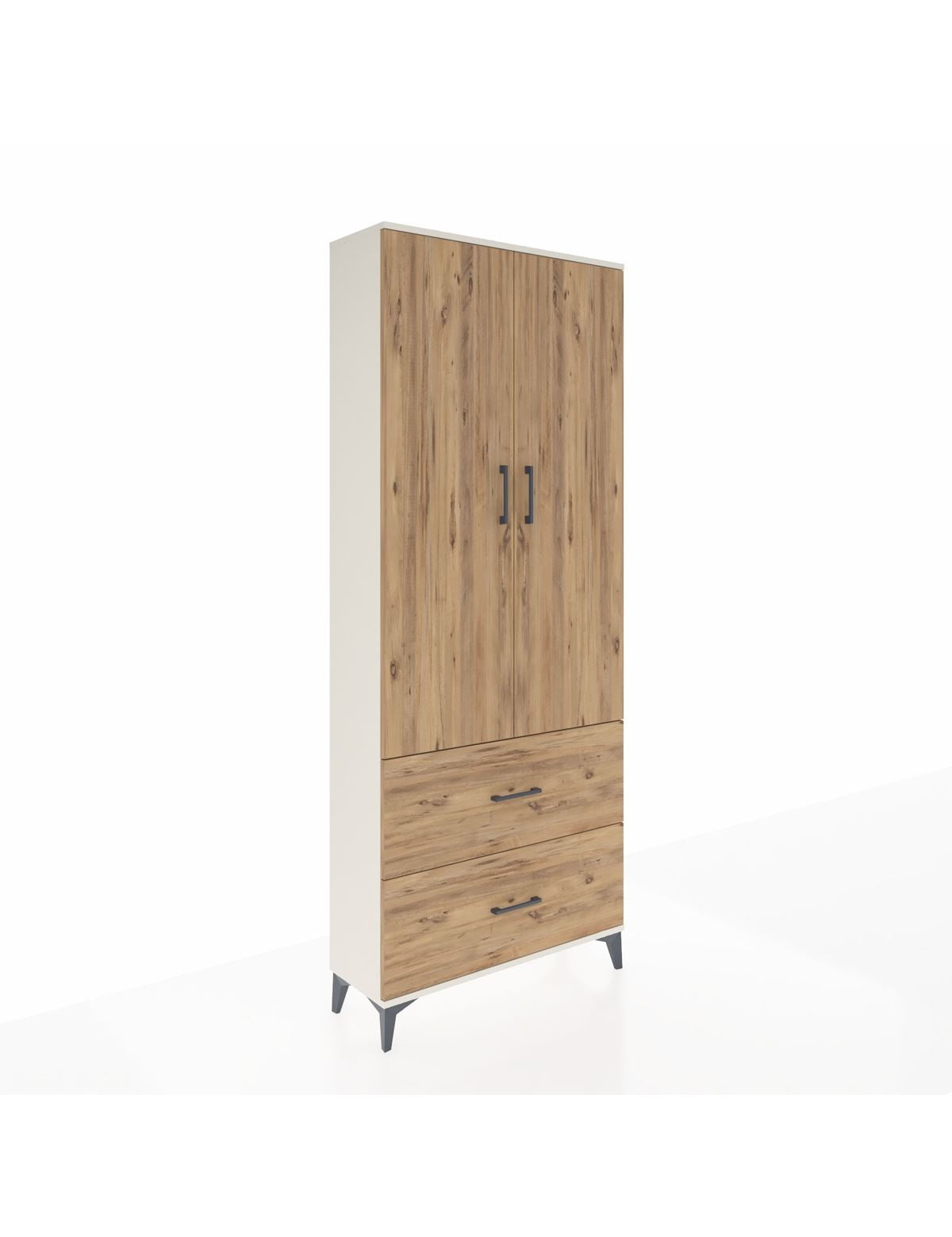 Arges Dolap 3 Raflı 2 Çekmeceli 2 Kapaklı 88x30x221 Aytaşı-Çam