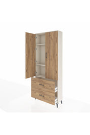 Arges Dolap 3 Raflı 2 Çekmeceli 2 Kapaklı 88x30x221 Aytaşı-Çam