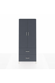 Arges Dolap 3 Raflı 2 Çekmeceli 2 Kapaklı 88x30x221 Antrasit-Antrasit