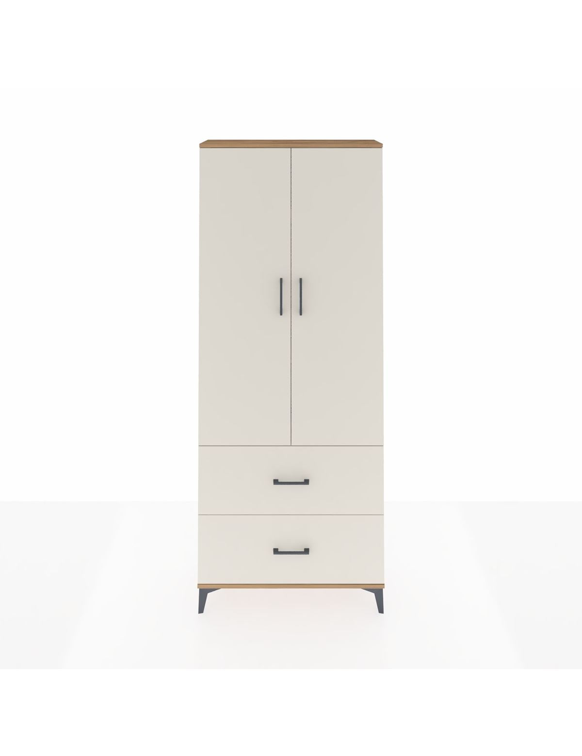 Arges Dolap 3 Raflı 2 Çekmeceli 2 Kapaklı 88x30x221 Çam-Aytaşı