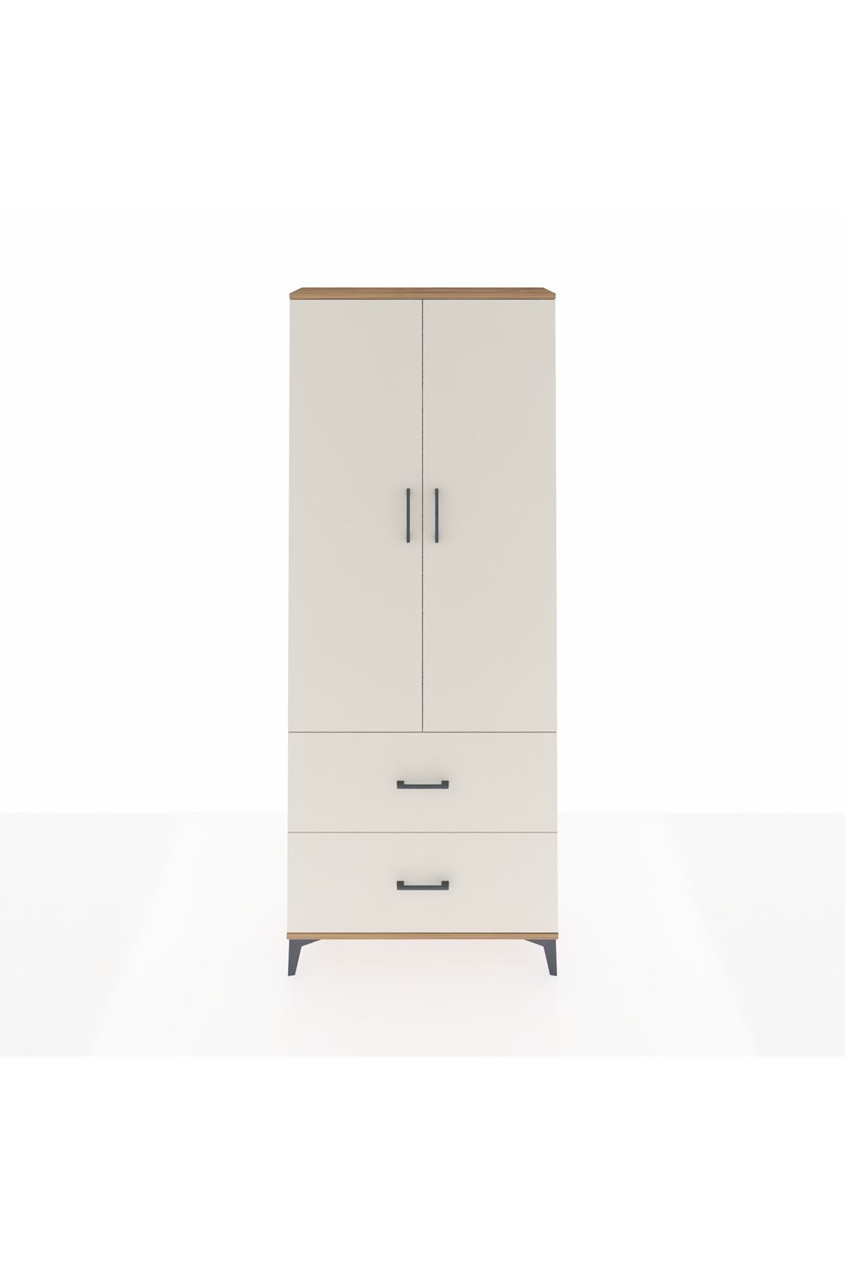 Arges Dolap 3 Raflı 2 Çekmeceli 2 Kapaklı 88x30x221 Çam-Aytaşı