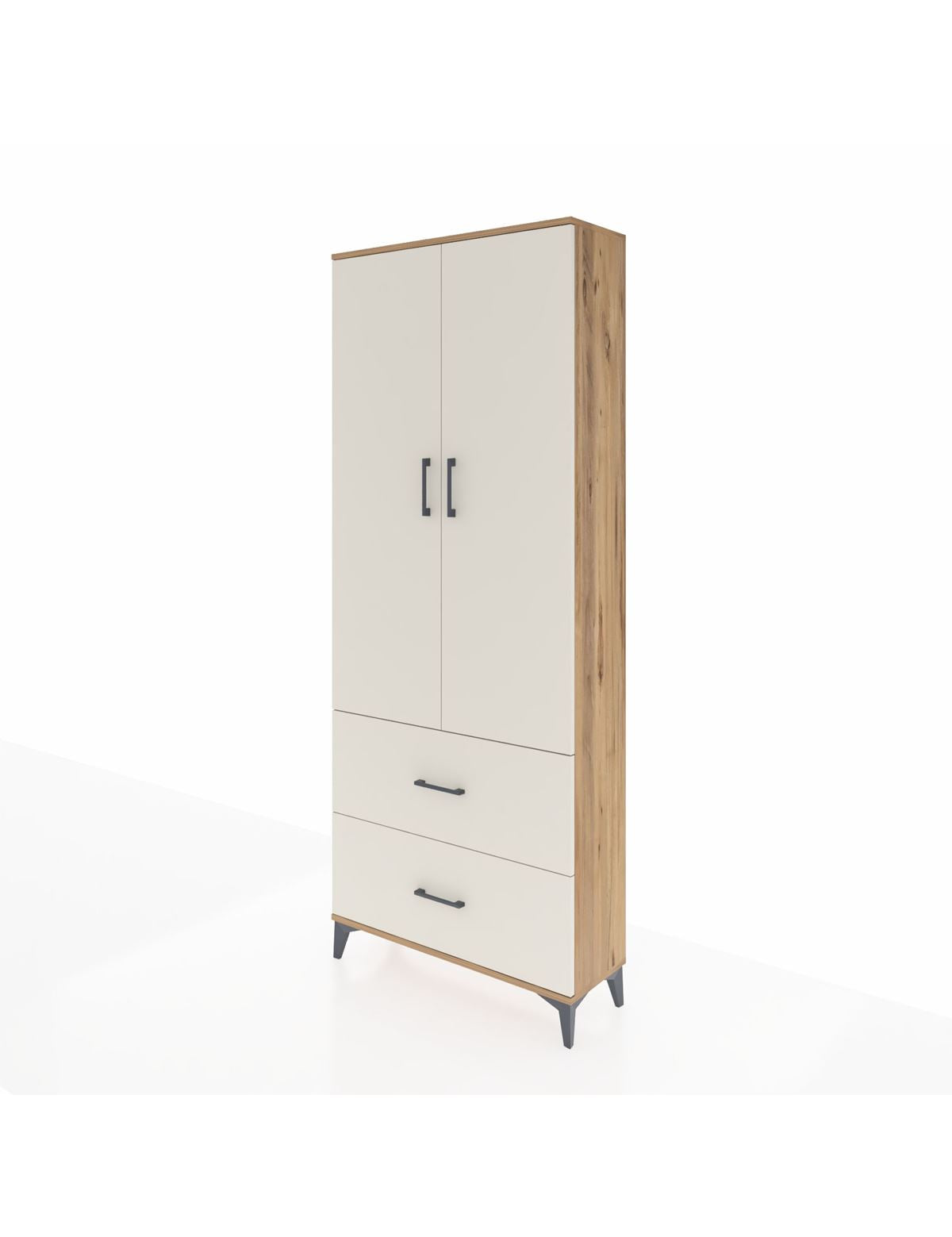 Arges Dolap 3 Raflı 2 Çekmeceli 2 Kapaklı 88x30x221 - S30M071V7A