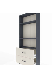 Arges Dolap 3 Raflı 2 Çekmeceli 88x30x221 Antrasit-Aytaşı