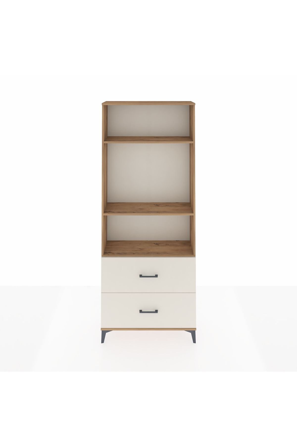 Arges Dolap 3 Raflı 2 Çekmeceli 88x30x221 Çam-Aytaşı