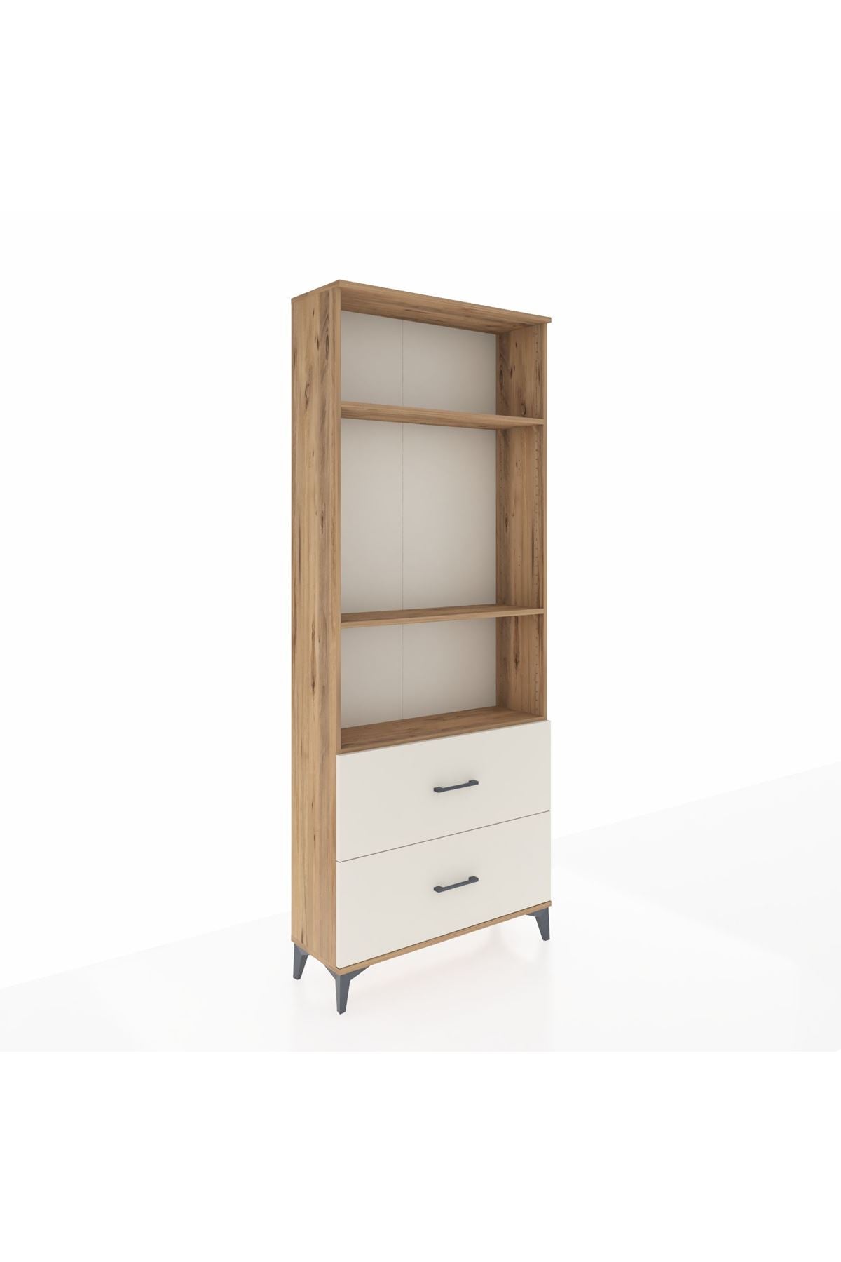 Arges Dolap 3 Raflı 2 Çekmeceli 88x30x221 Çam-Aytaşı