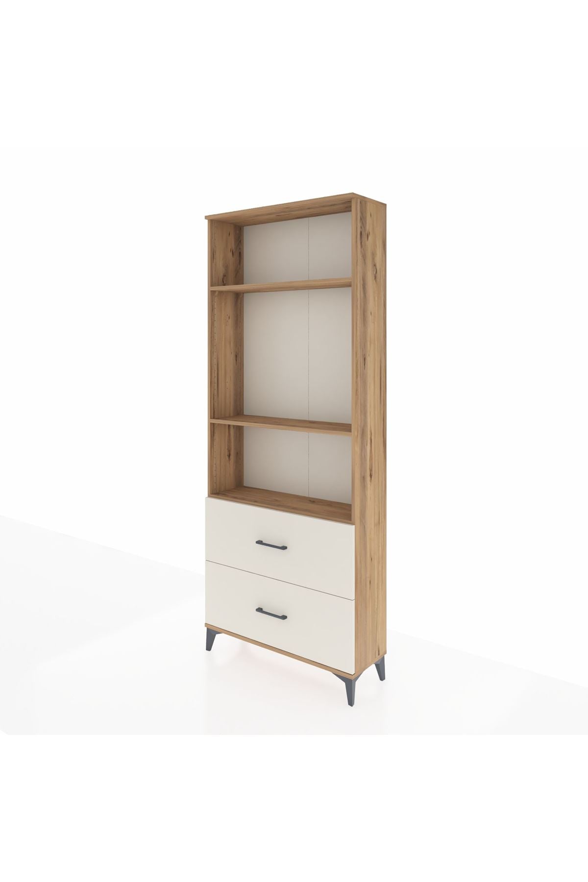 Arges Dolap 3 Raflı 2 Çekmeceli 88x30x221 Çam-Aytaşı