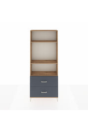 Arges Dolap 3 Raflı 2 Çekmeceli 88x30x221 Çam-Antrasit