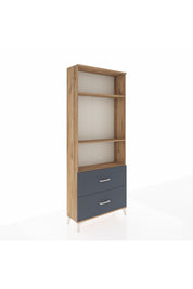 Arges Dolap 3 Raflı 2 Çekmeceli 88x30x221 Çam-Antrasit