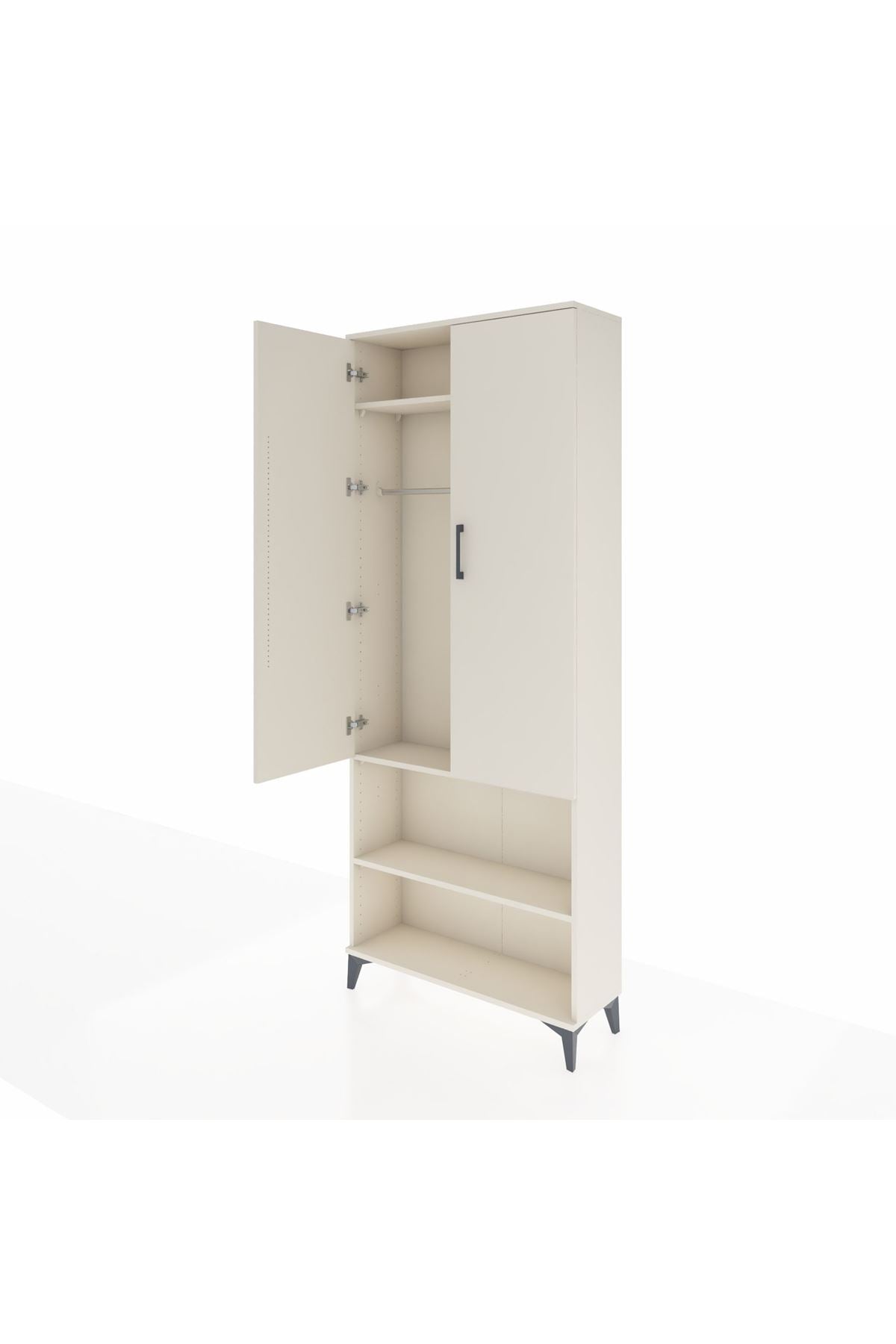 Arges Dolap 3 Raflı 2 Kapaklı Tek Askılı 88x30x221 Aytaşı-Aytaşı