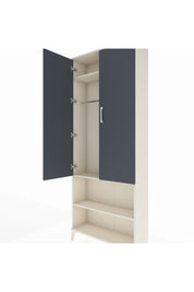 Arges Dolap 3 Raflı 2 Kapaklı Tek Askılı 88x30x221 Aytaşı-Antrasit