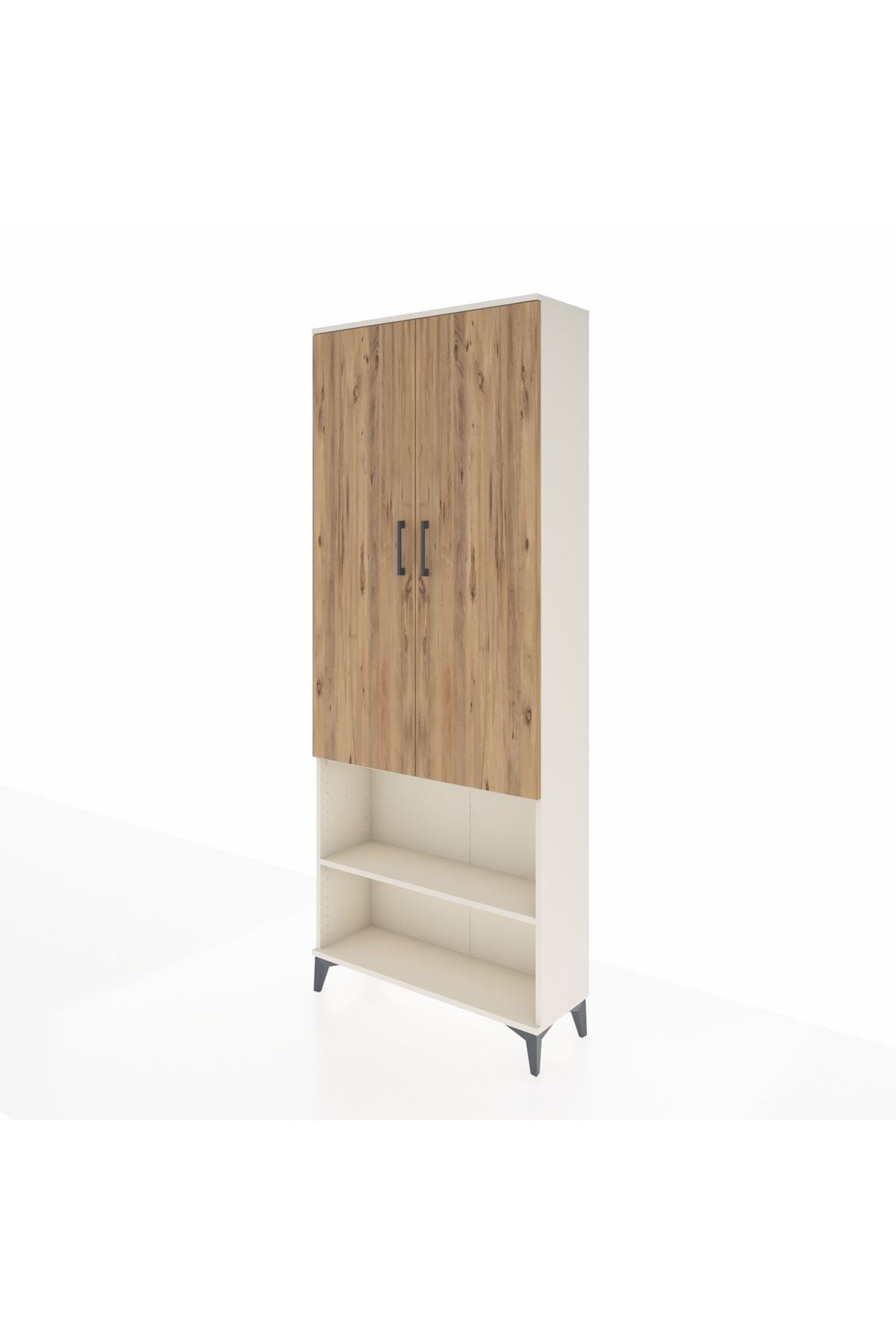 Arges Dolap 3 Raflı 2 Kapaklı Tek Askılı 88x30x221 Aytaşı-Çam