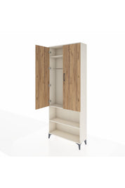 Arges Dolap 3 Raflı 2 Kapaklı Tek Askılı 88x30x221 Aytaşı-Çam