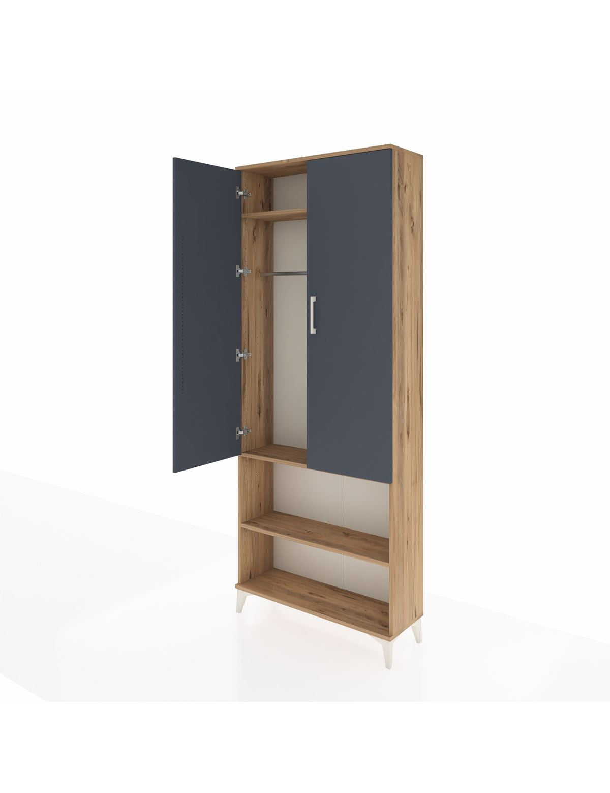 Arges Dolap 3 Raflı 2 Kapaklı Tek Askılı 88x30x221 - S30M073V8A