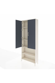 Arges Dolap 4 Raflı 2 Kapaklı 88x30x221 Aytaşı-Antrasit