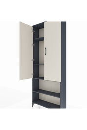 Arges Dolap 4 Raflı 2 Kapaklı 88x30x221 Antrasit-Aytaşı