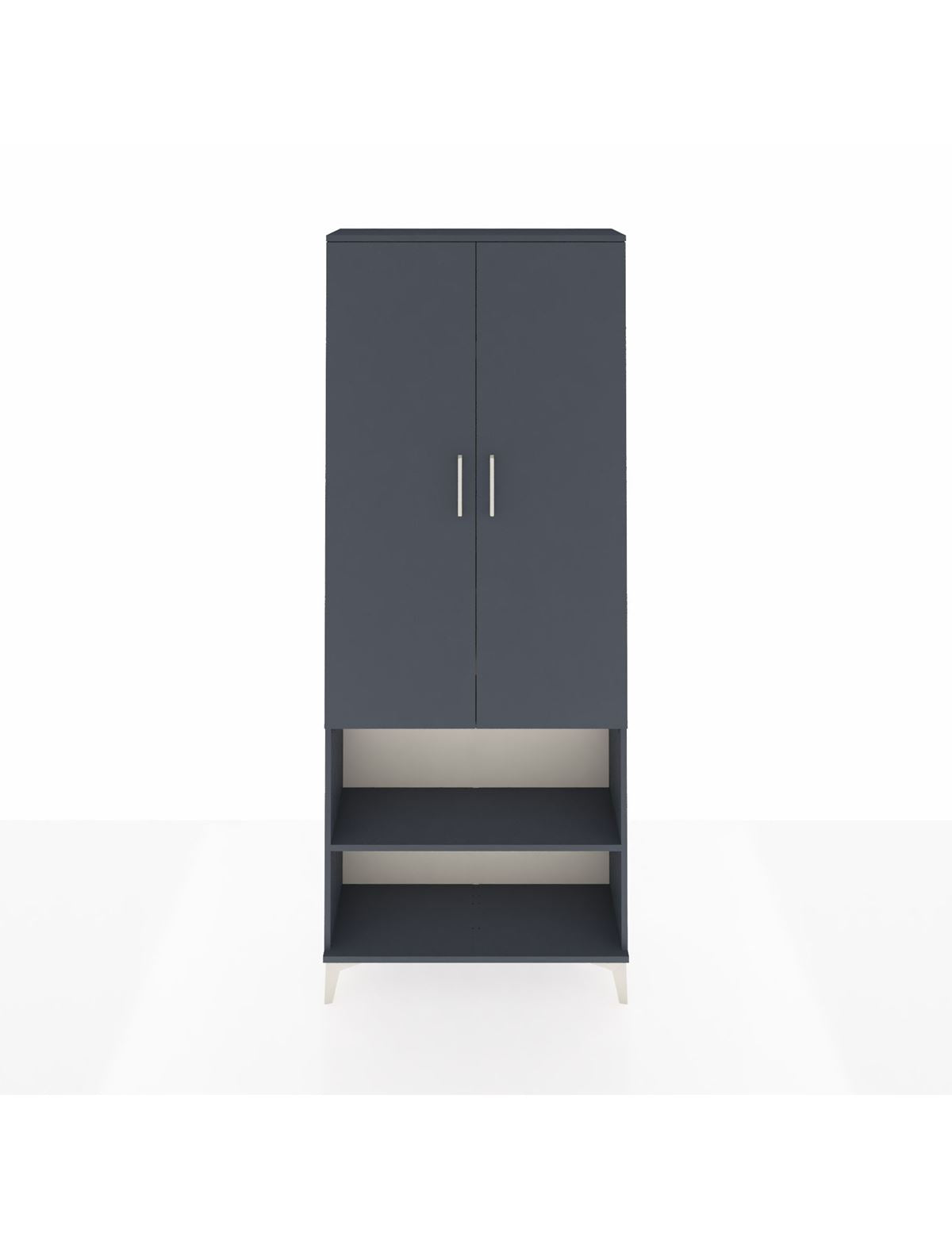 Arges Dolap 4 Raflı 2 Kapaklı 88x30x221 Antrasit-Antrasit