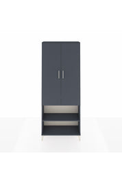 Arges Dolap 4 Raflı 2 Kapaklı 88x30x221 Antrasit-Antrasit