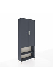 Arges Dolap 4 Raflı 2 Kapaklı 88x30x221 Antrasit-Antrasit