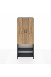 Arges Dolap 4 Raflı 2 Kapaklı 88x30x221 Antrasit-Çam