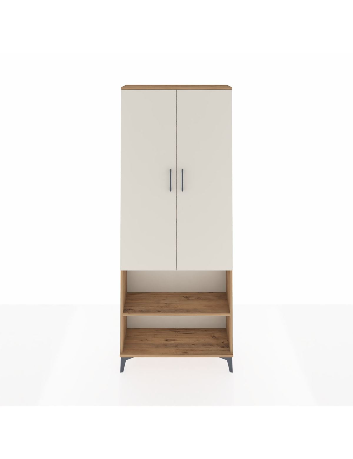 Arges Dolap 4 Raflı 2 Kapaklı 88x30x221 Çam-Aytaşı