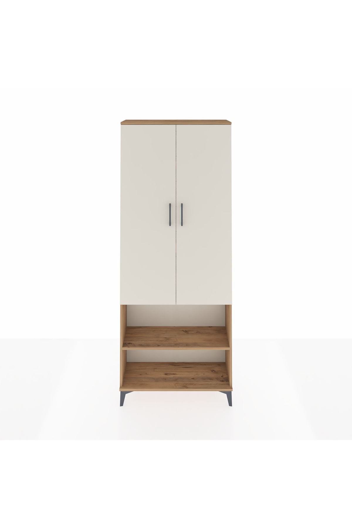 Arges Dolap 4 Raflı 2 Kapaklı 88x30x221 Çam-Aytaşı