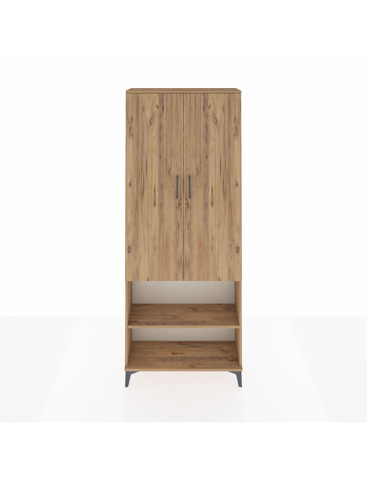 Arges Dolap 4 Raflı 2 Kapaklı 88x30x221 Çam-Çam