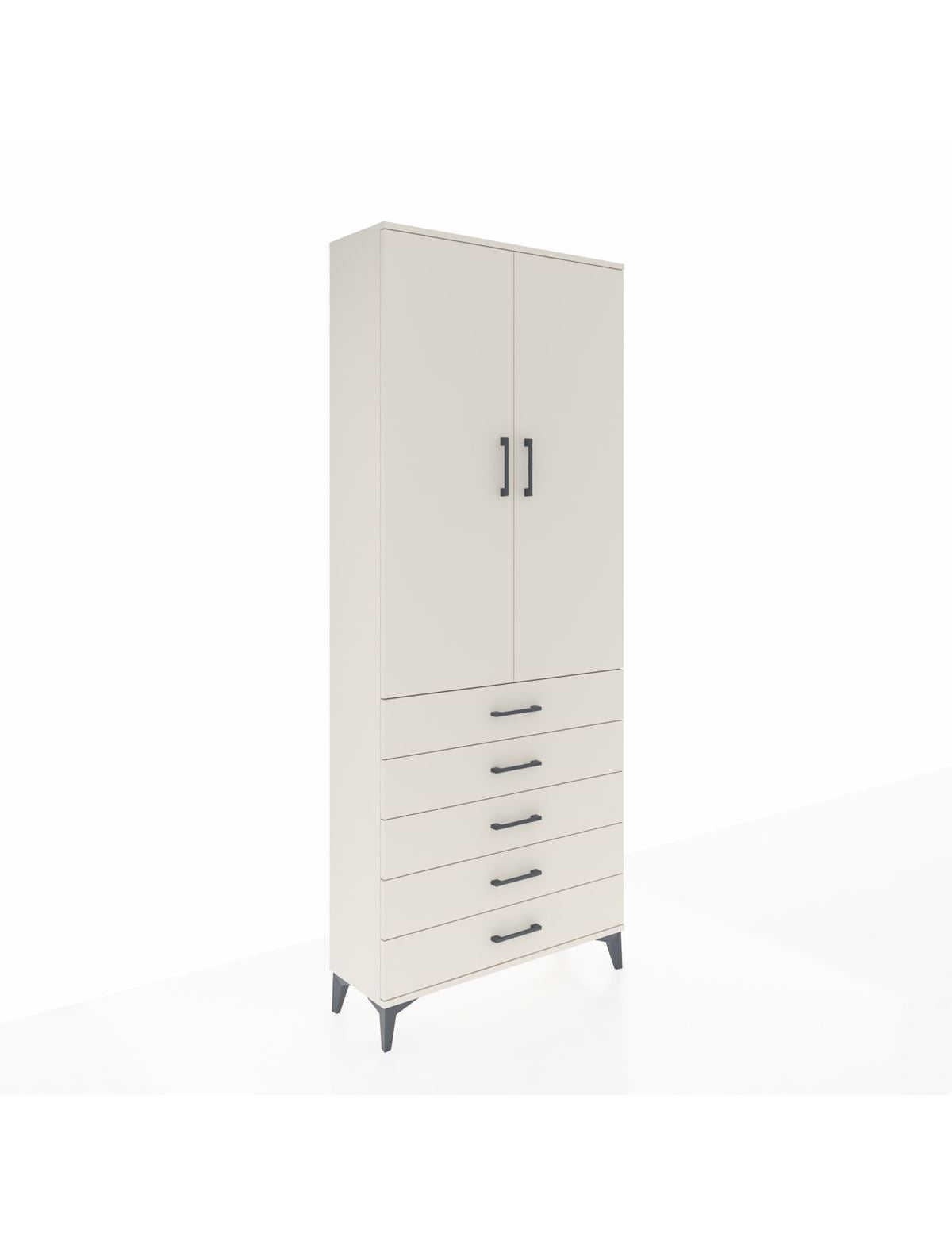 Arges Dolap 2 Raflı 5 Çekmeceli Tek Askılı 88x30x221 Aytaşı-Aytaşı