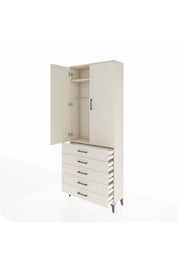 Arges Dolap 2 Raflı 5 Çekmeceli Tek Askılı 88x30x221 Aytaşı-Aytaşı