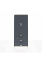 Arges Dolap 3 Raflı 5 Çekmeceli 2 Kapaklı 88x30x221 Aytaşı-Antrasit