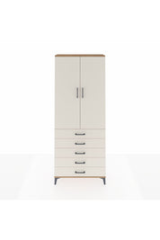 Arges Dolap 3 Raflı 5 Çekmeceli 2 Kapaklı 88x30x221 Çam-Aytaşı