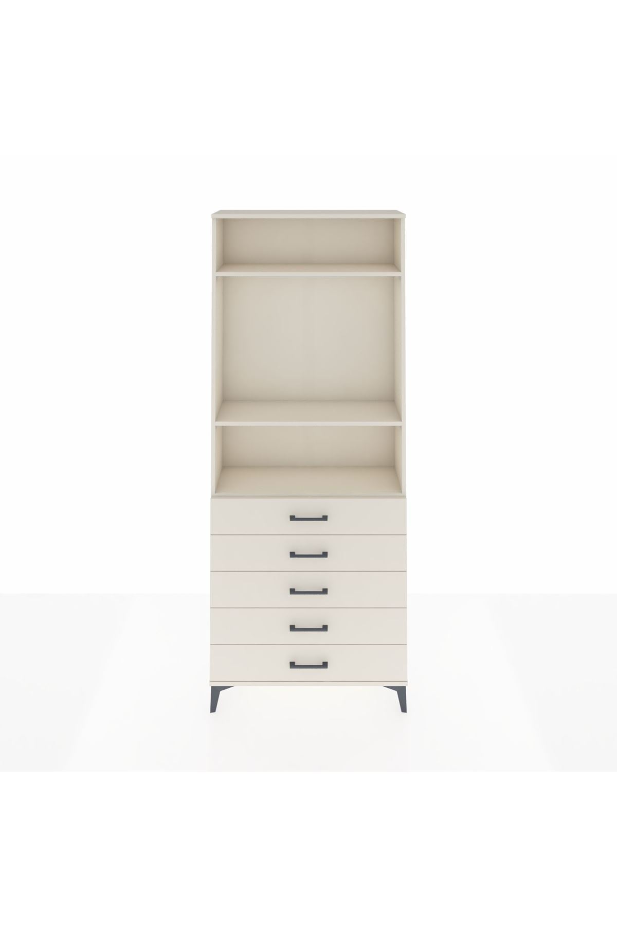 Arges Dolap 3 Raflı 5 Çekmeceli 88x30x221 Aytaşı-Aytaşı