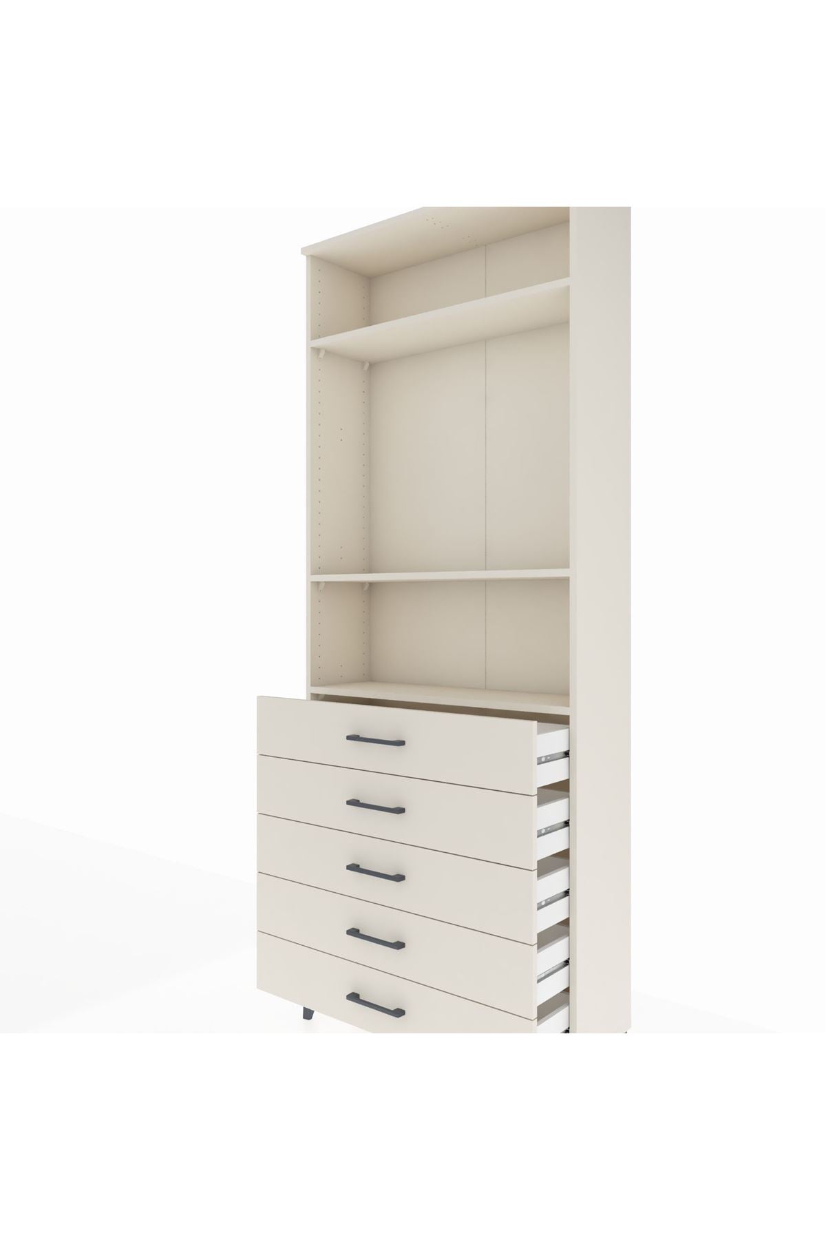 Arges Dolap 3 Raflı 5 Çekmeceli 88x30x221 Aytaşı-Aytaşı