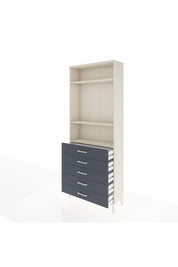 Arges Dolap 3 Raflı 5 Çekmeceli 88x30x221 Aytaşı-Antrasit