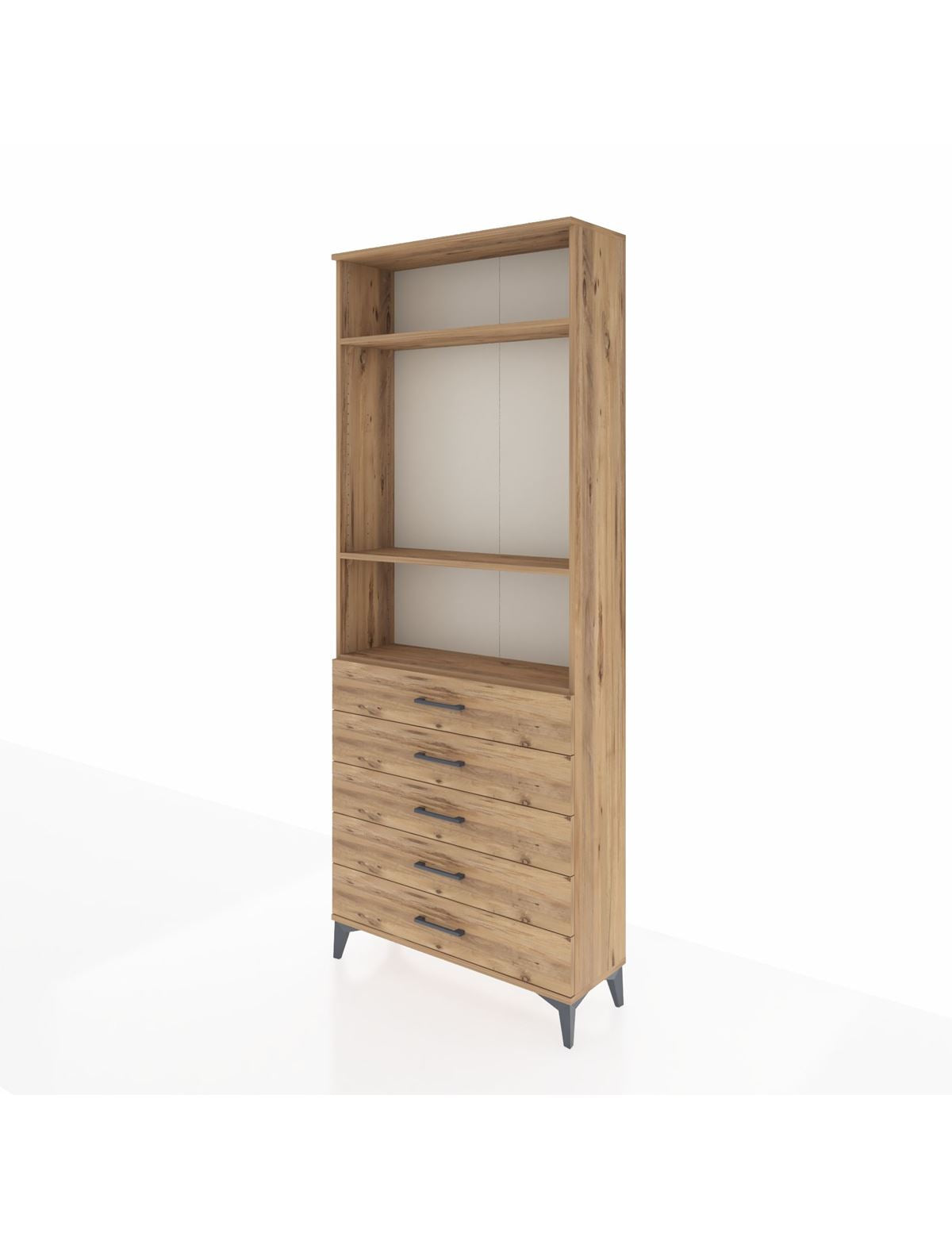 Arges Dolap 3 Raflı 5 Çekmeceli 88x30x221 - S30M078V9A