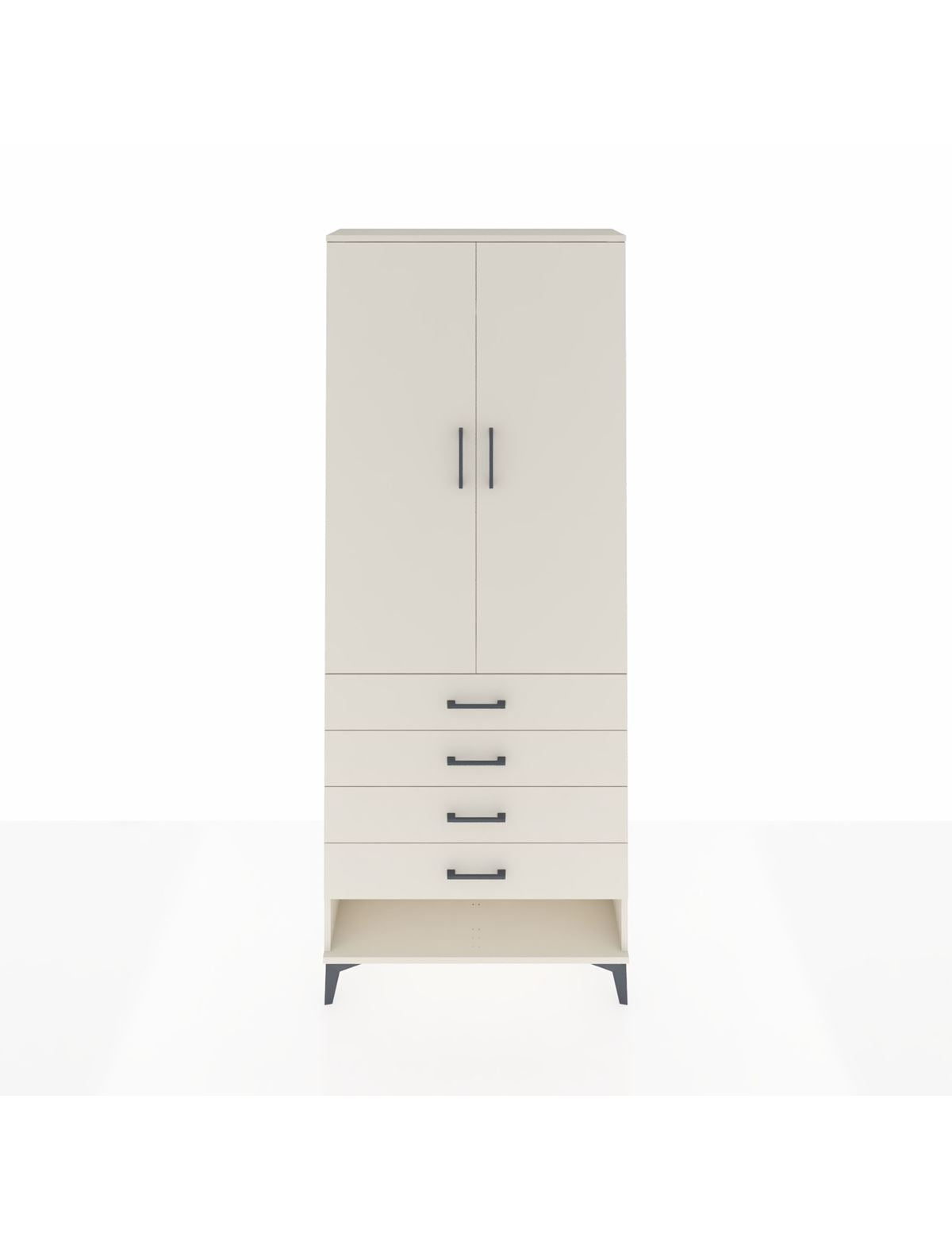 Arges Dolap 2 Raflı 4 Çekmeceli Tek Askılı 88x30x221 Aytaşı-Aytaşı