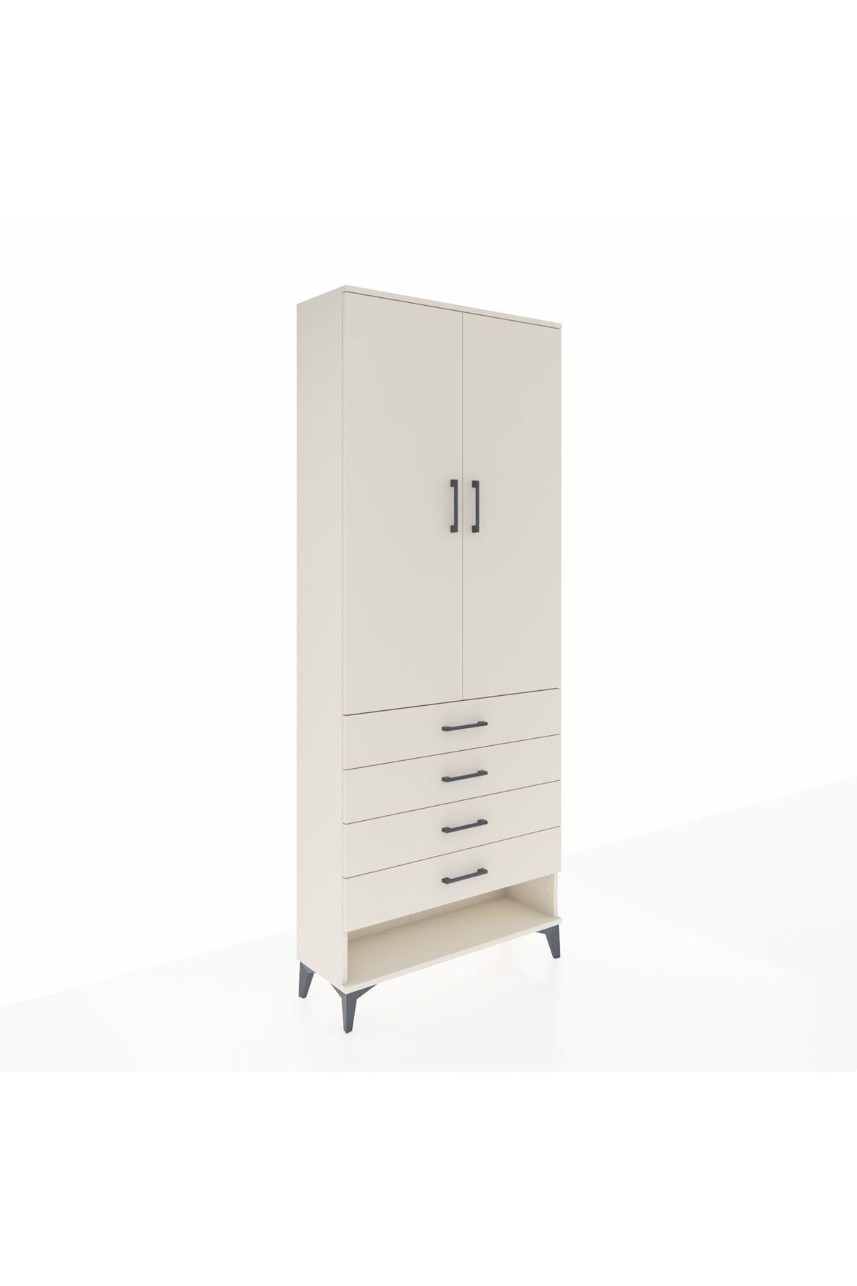 Arges Dolap 2 Raflı 4 Çekmeceli Tek Askılı 88x30x221 Aytaşı-Aytaşı